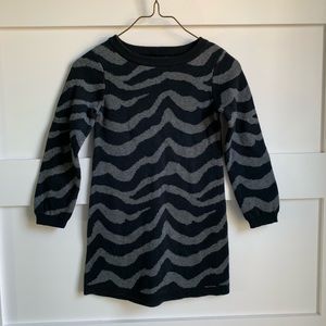 GAP | 🖤 Black & Gray Striped Sweater Dress sz 3T